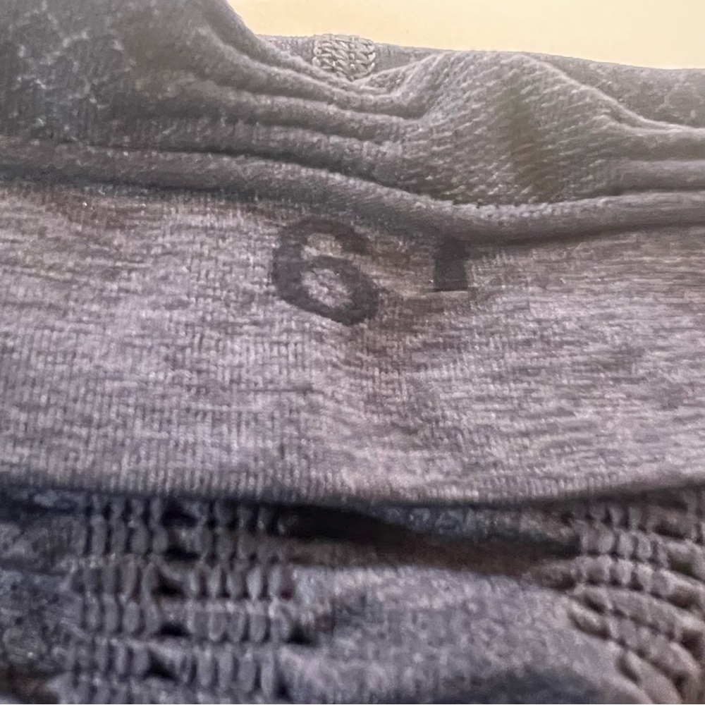 LULULEMON Heathered Navy Crop Leggings Size 6|High-Waist Ruched Capri Yoga - Picture 5 of 10